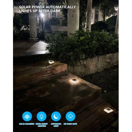 Светодиодное уличное освещение на солнечной батарее с датчиком LED/0,03W/1,2V IP54