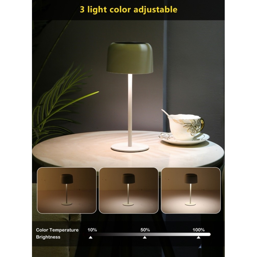 Світлодіодний регульований зовнішній сонячний ліхтар LED/4W/5V 3600mAh IP44