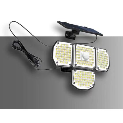 Светодиодный настенный светильник на солнечной батарее с датчиком LED/5W/5,5V 3000K/6500K IP44 1200 mAh
