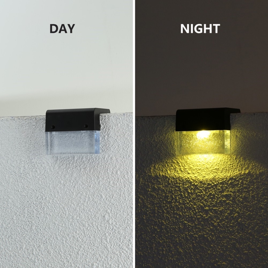 НАБОР 6x Светодиодный настенный RGB-светильник на солнечной батарее LED/1W/1,2V 3500K IP65