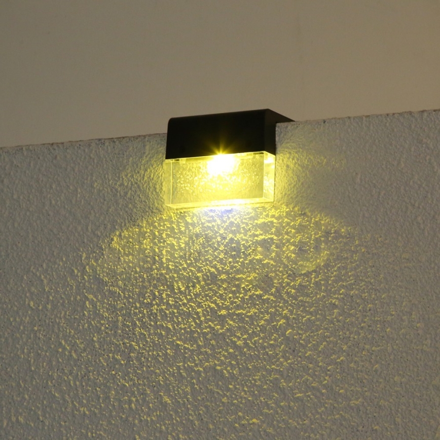 НАБІР 2x LED RGB Настінний світильник на сонячній батареї LED/1W/1,2V 3500K IP65