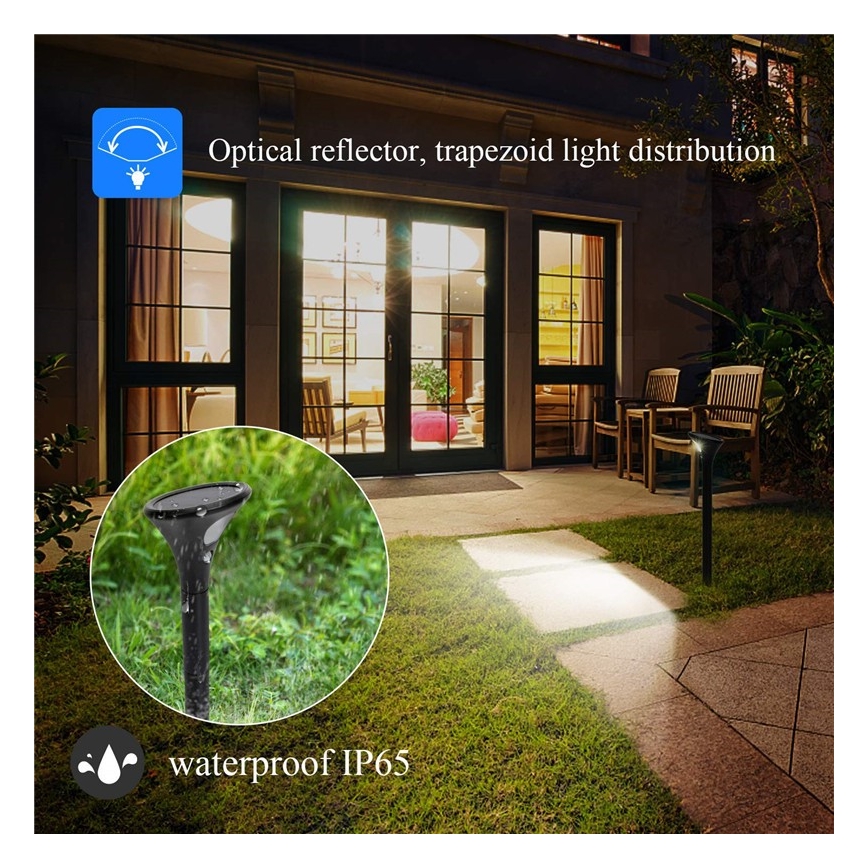 Світлодіодна сонячна лампа з датчиком LED/1W/3,7V 6000K IP65 1500 мАг