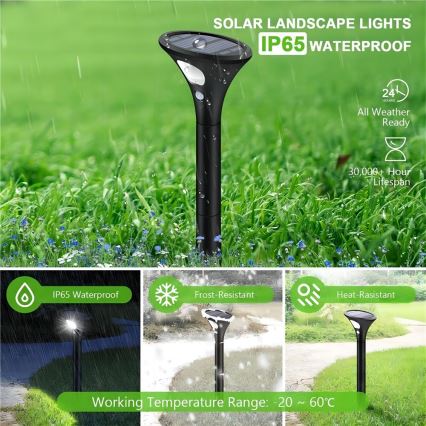 Светодиодный светильник на солнечной батарее с датчиком LED/1W/3,7V 6000K IP65 1500 mAh
