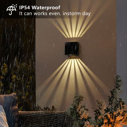 Світлодіодний настінний світильник на сонячній батареї LED/2W/3,7V 4000K IP44 1300 mAh