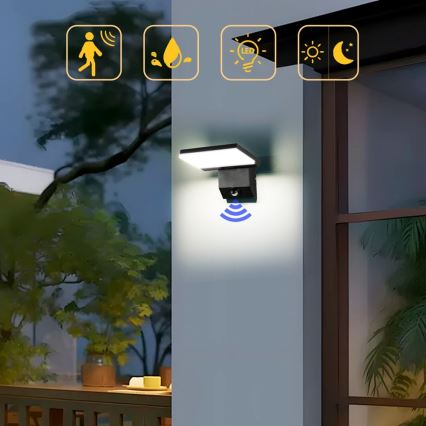 Зовнішній настінний світильник LED з датчиком MODERN LED/18W/230V IP65