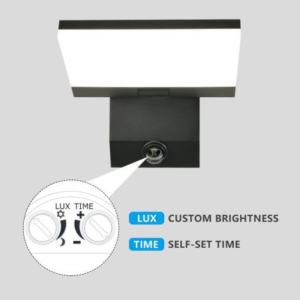 Зовнішній настінний світильник LED з датчиком MODERN LED/18W/230V IP65
