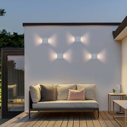 LED зовнішній настінний світильник LUXLINE 6 Вт/230 В, 3000 К, IP54, білий