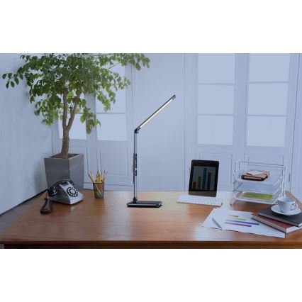 Настільна LED лампа з регулюванням яскравості LED/8,5W/230V з бездротовою зарядкою