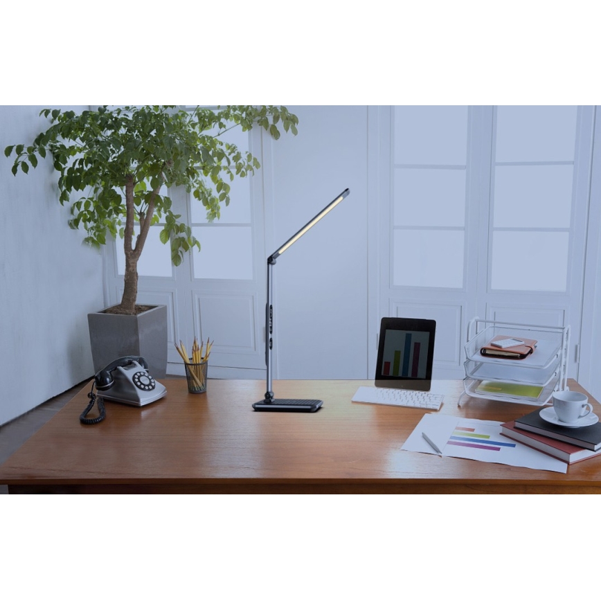 Настільна LED лампа з регулюванням яскравості LED/8,5W/230V з бездротовою зарядкою