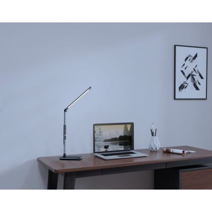 Настільна LED лампа з регулюванням яскравості LED/8,5W/230V з бездротовою зарядкою