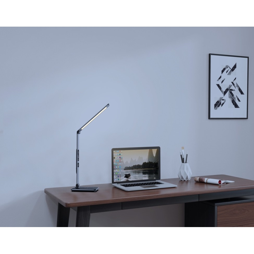 Настільна LED лампа з регулюванням яскравості LED/8,5W/230V з бездротовою зарядкою