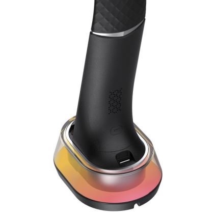 Настільна лампа LED RGB з регулюванням яскравості та бездротовою зарядкою CORELLA LED/7W/12/230V чорна