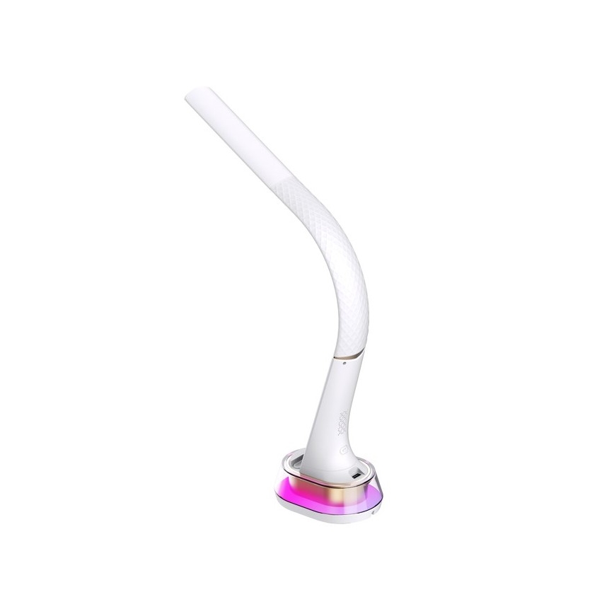 LED RGB Настільна лампа з регулюванням яскравості та бездротовою зарядкою CORELLA LED/7W/12/230V білий