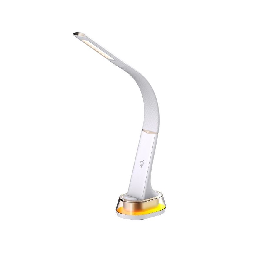 LED RGB Настільна лампа з регулюванням яскравості та бездротовою зарядкою CORELLA LED/7W/12/230V білий