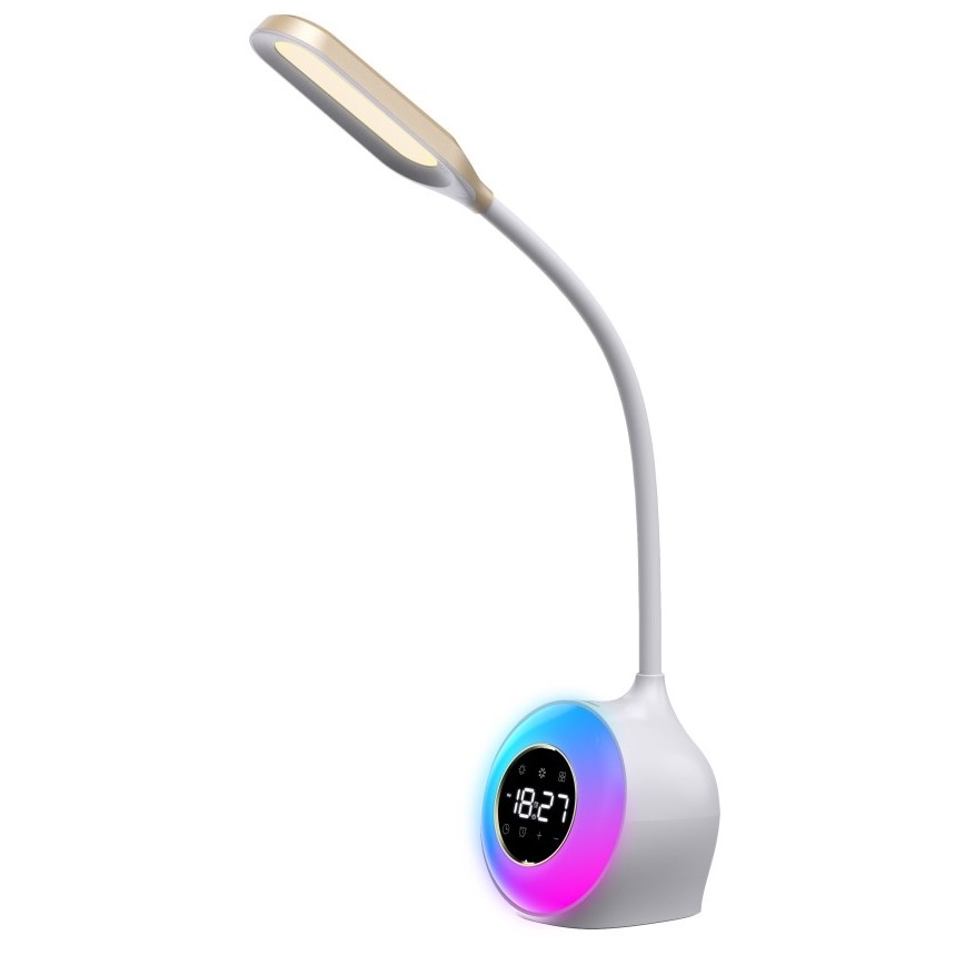 LED RGBW Настільна лампа з регулюванням яскравості з будильником FALCON LED/10W/12V