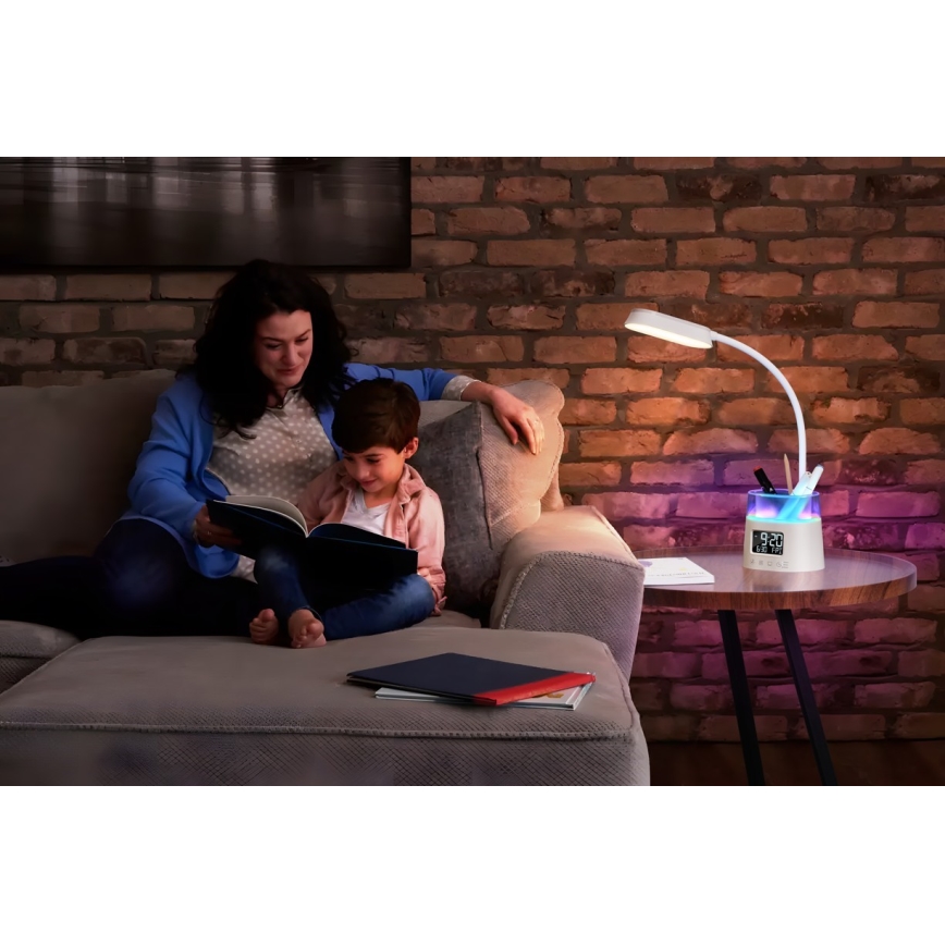 LED RGBW Настільна лампа з регулюванням яскравості з підставкою для олівців FALCON LED/10W/5V