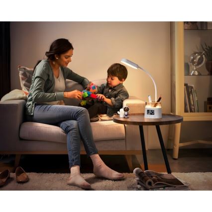 LED RGBW Настільна лампа з регулюванням яскравості з підставкою для олівців FALCON LED/10W/5V