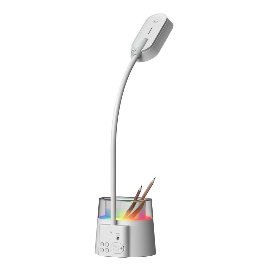 LED RGBW Настільна лампа з регулюванням яскравості з підставкою для олівців FALCON LED/10W/5V