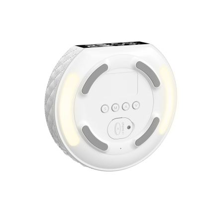 Будильник з РК-дисплеєм і бездротовим Qi зарядним пристроєм 27W/9V 220 mAh білий