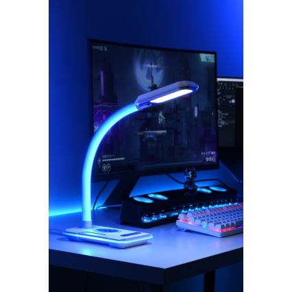LED RGBW Настільна лампа з регулюванням яскравості з Qi зарядкою 30W/230V 3000K/4000K/5000K білий