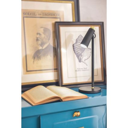 Настільна LED лампа з регулюванням яскравості з бездротовою Qi зарядкою TIT LED/12W/230V чорний