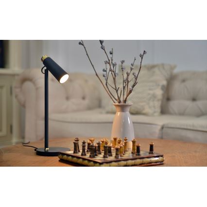 Светодиодная настольная лампа с регулированием яркости и беспроводной Qi зарядкой TIT LED/12W/230V черный