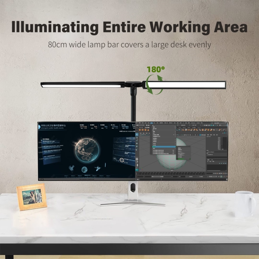 Светодиодная гибкая подсветка монитора с регулированием яркости OFFICE LED/24W/230V 2700-6300K CRI 95