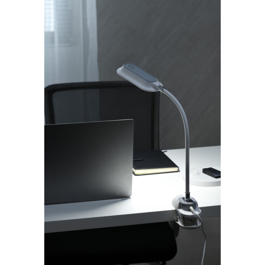 LED+CCT диммируемая настольная лампа с зажимом CLIP LED/7,5W/230V 3000/4200/5000K белая