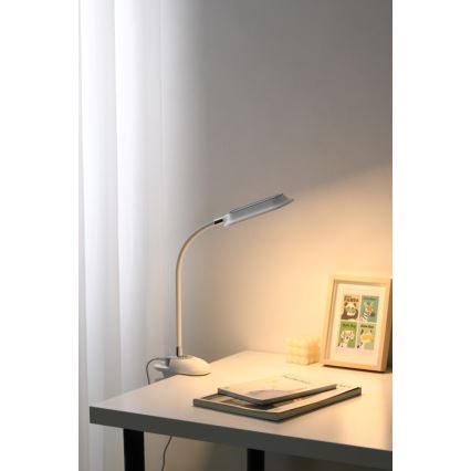 LED+CCT диммируемая настольная лампа с зажимом CLIP LED/7,5W/230V 3000/4200/5000K белая