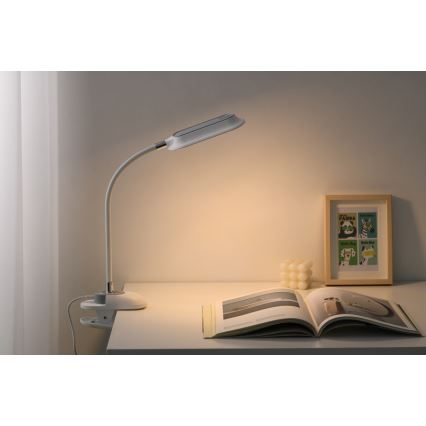 LED+CCT диммируемая настольная лампа с зажимом CLIP LED/7,5W/230V 3000/4200/5000K белая