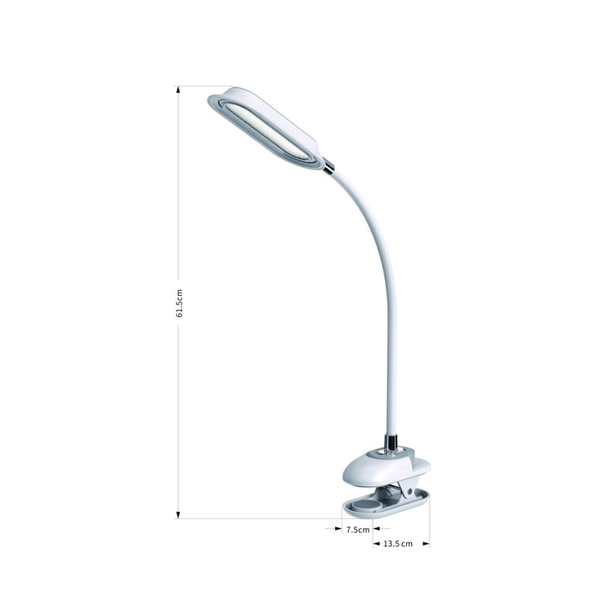 LED+CCT Регульована настільна лампа з кліпсою CLIP LED/7,5W/230V 3000/4200/5000K біла