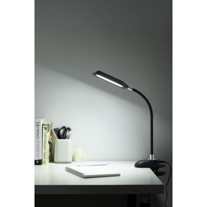 LED+CCT Диммируемая настольная лампа с зажимом CLIP LED/7,5W/230V 3000/4200/5000K чёрная
