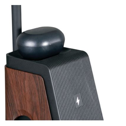 LED+CCT диммируемая настольная лампа с беспроводной зарядкой QI IDEAL LED/8W/230V 2700/4000/5000K коричневая