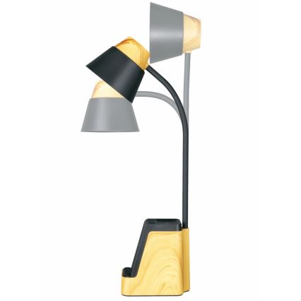 LED+CCT диммируемая настольная лампа с беспроводной зарядкой Qi IDEAL LED/8W/230V 2700/4000/5000K бежевого цвета