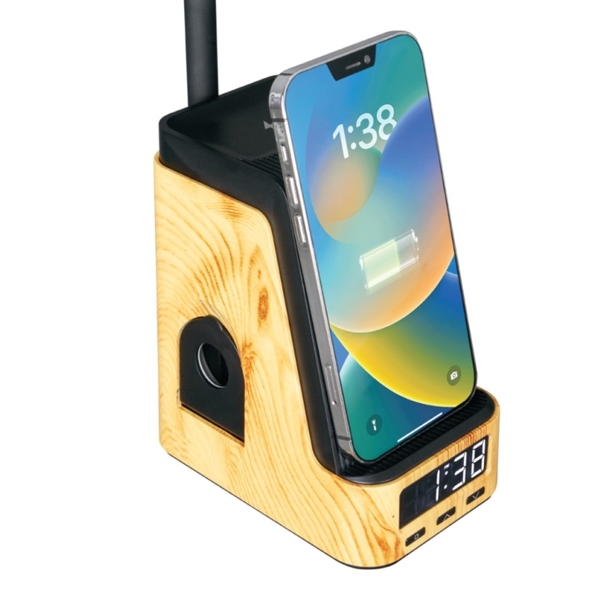 LED+CCT регульована настільна лампа з бездротовою зарядкою QI IDEAL LED/8W/230V 2700/4000/5000K бежева