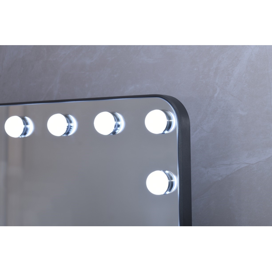 LED дзеркало для макіяжу HOLLYWOOD із димером LED/18W/230V 3000/4200/6000K сіре