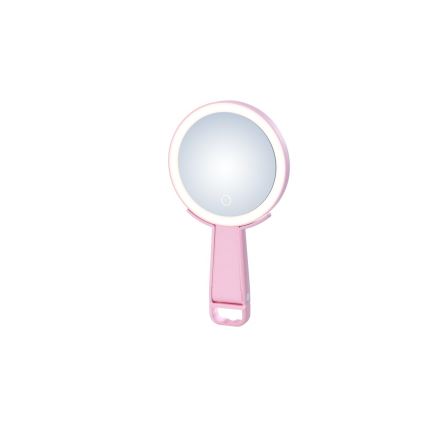 Immax 09102L - LED+CCT диммируемое косметическое зеркало SWEET LED/3W/5V розовое