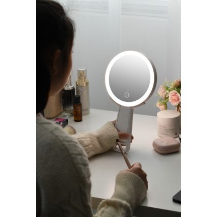 Immax 09103L - LED+CCT регулируемое по яркости косметическое зеркало SWEET LED/3W/5V белое