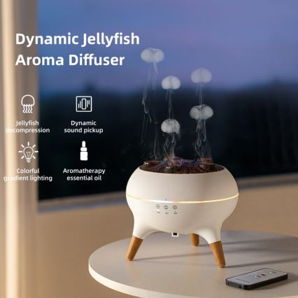 Immax 09104L - аромадиффузор и увлажнитель воздуха JELLYFISH LED/11W/5V