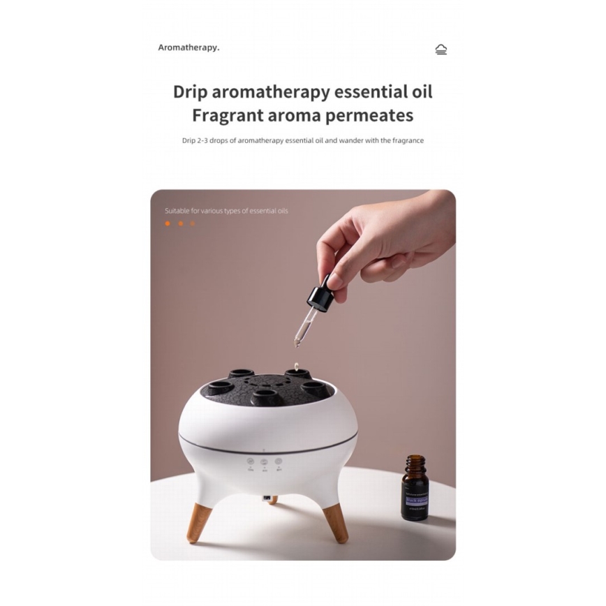 Immax 09104L - Аромадифузор і зволожувач повітря JELLYFISH LED/11W/5V