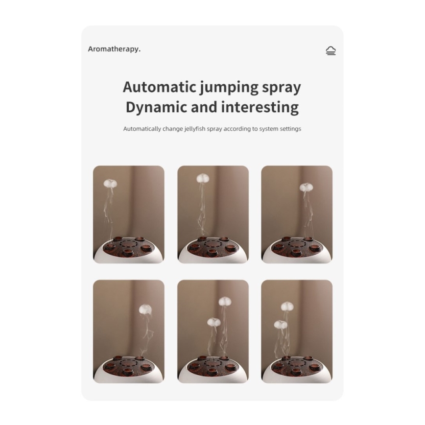 Immax 09104L - Аромадифузор і зволожувач повітря JELLYFISH LED/11W/5V