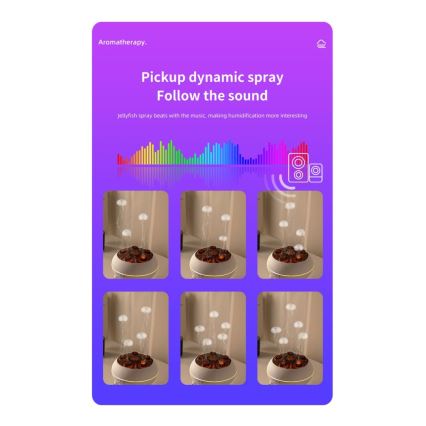 Immax 09104L - Аромадифузор і зволожувач повітря JELLYFISH LED/11W/5V