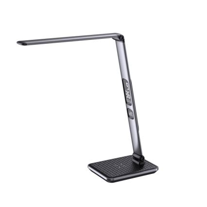 Диммируемая настольная LED-лампа LED/8,5W/230V с беспроводной зарядкой, серебристая