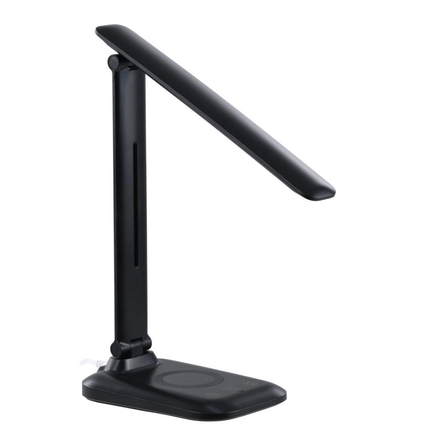 Диммируемая LED настольная лампа с беспроводной зарядкой Qi и USB LUMI LED/7W/230V чёрная