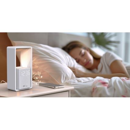 Світлодіодна настільна лампа з будильником та зарядкою CALM LED/3,5W/5V