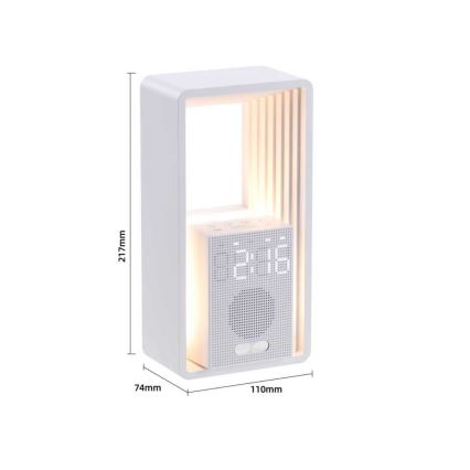 Світлодіодна настільна лампа з будильником та зарядкою CALM LED/3,5W/5V