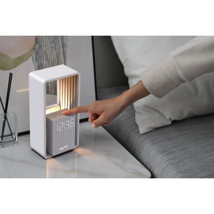 Светодиодная настольная лампа с будильником и зарядкой CALM LED/3,5W/5V