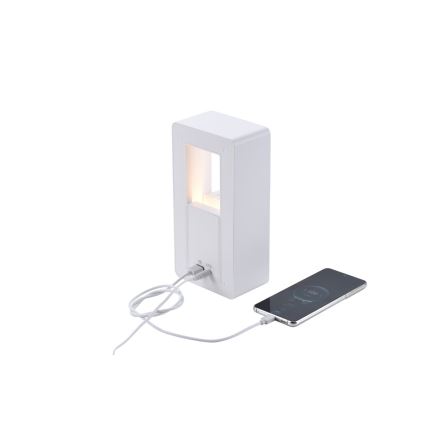 Светодиодная настольная лампа с будильником и зарядкой CALM LED/3,5W/5V