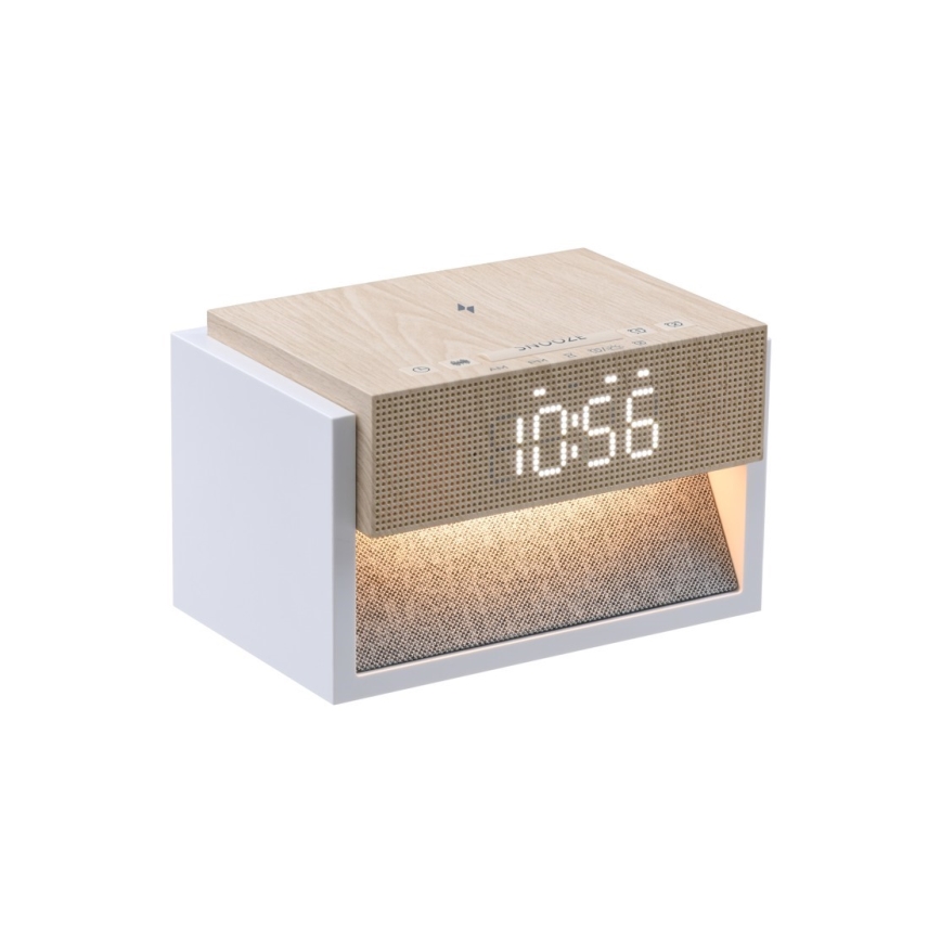 LED настольная лампа с будильником и зарядкой CALM LED/1,2W/5V