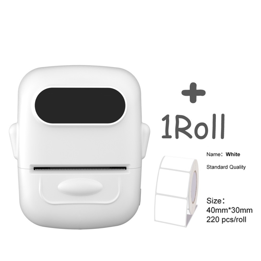 Цифровий принтер етикеток USB-C + самоклеючі етикетки 40x30 мм